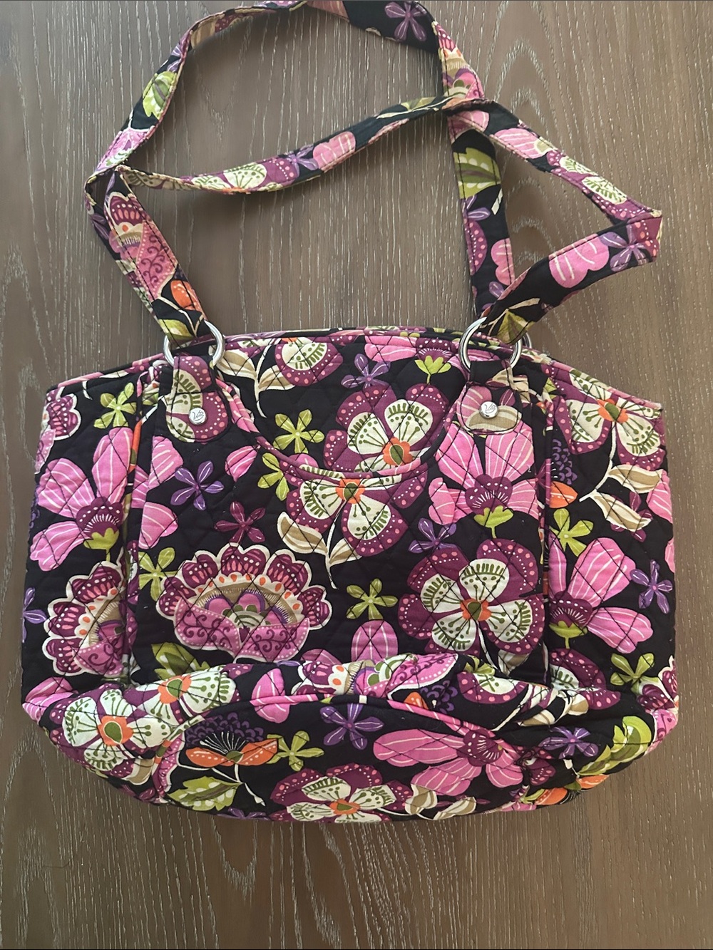 Vera Bradley Pirouette Pink Shoulder Bucket Bag